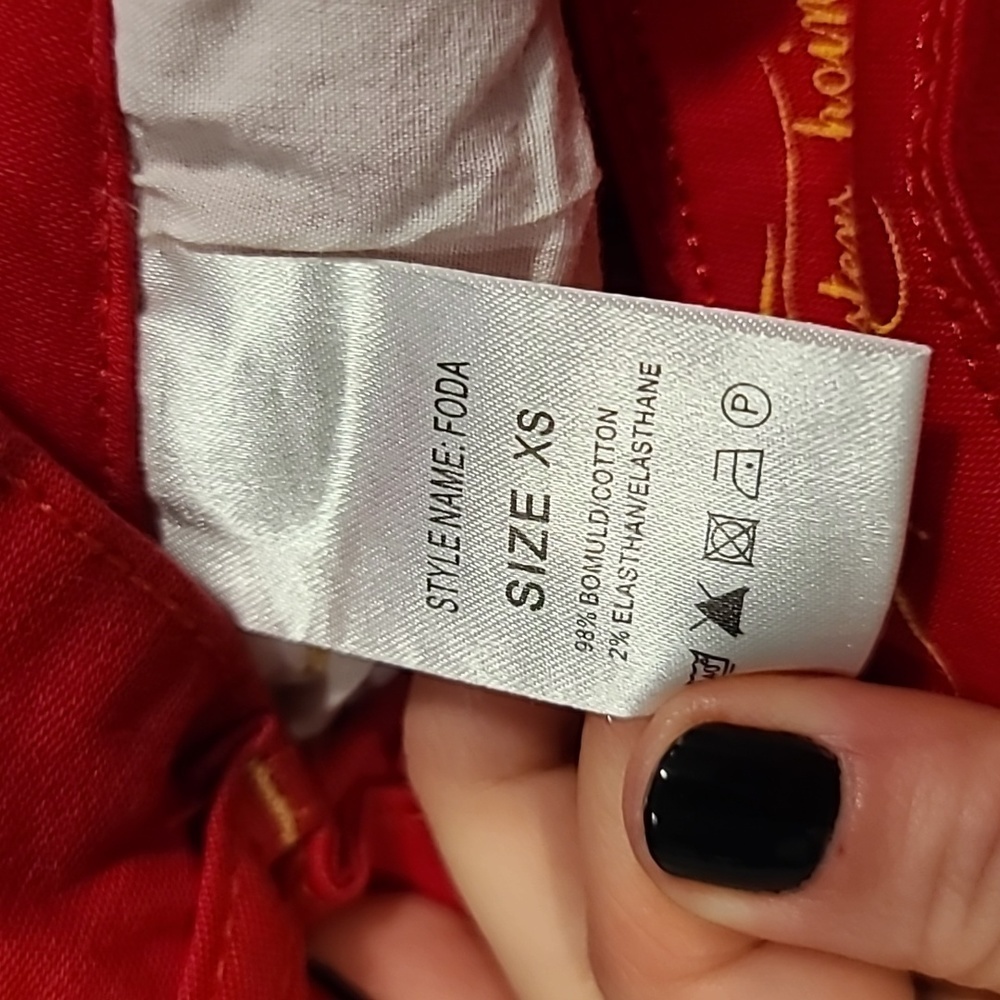 *Rare Find* Sisters point FODA Red high waisted Wide Leg pants XS Y2K - Picture 14 of 16